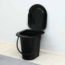 Bucket-loop, h = 39 cm, 17 l, removable chair, black