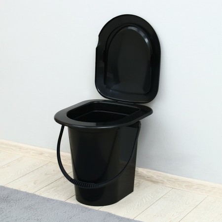 Bucket-loop, h = 39 cm, 17 l, removable chair, black