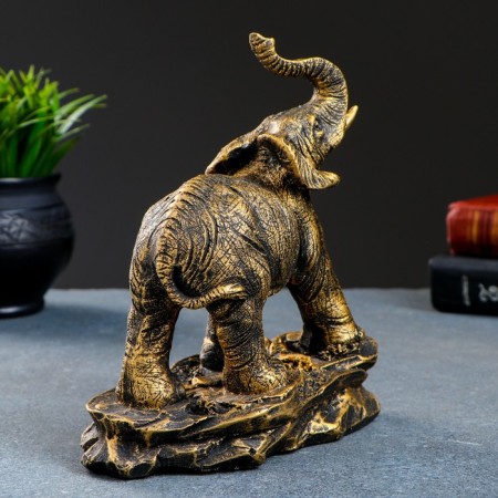 Figure "Elephant" bronze, 17x9x19cm-3