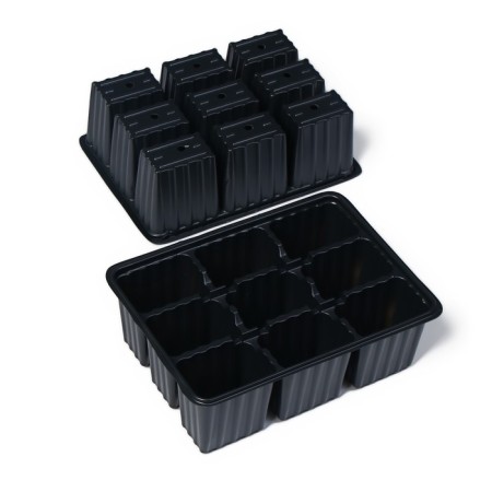 Mini-Pirate for seedlings, 57 × 18 × 12 cm, 3 inserts, 27 cells, Greengo-4