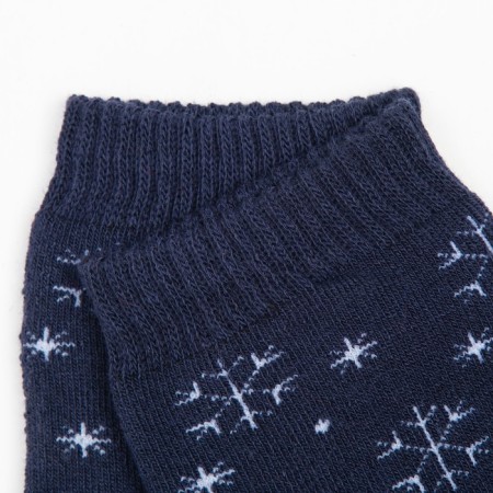 Women's socks "Snowflakes", dark blue color, size 23-25-2