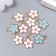 Decor for creativity metal, enamel "Flower with a golden middle" mix 1.3x1 cm