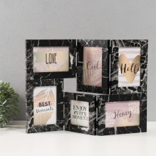 Photo frame MDF in 6 photos 10x15 cm, 10x10 cm 