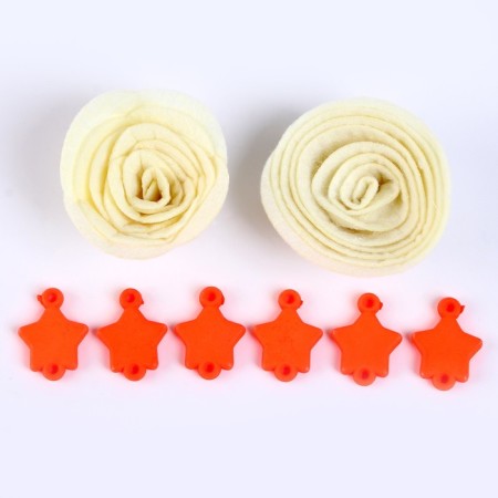 Set for creativity: Decor made of felt and set of beads "Flower image"-1