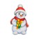 Poster "Snowman with a gift" two -sided, 23 x 22 cm