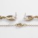 Set 2 objects: earrings, pendant "kaleidoscope", green-white color in gold, 48 cm