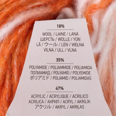 Rindrops yarn 18% wool, 35% polyamide, 47% acrylic 115m/50g (2903 Apricot Melange)-3