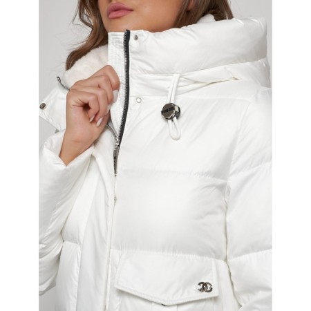 Coat insulated winter female, size 48, white color-13