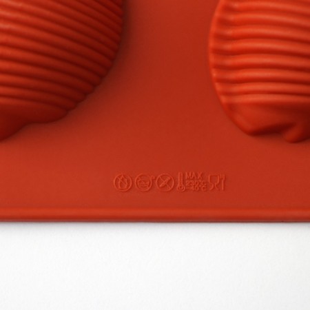 Baking uniform “Shell”, silicone, 29 × 17 × 2 cm, 8 cells (6 × 4.5 × 2 cm), brown color-5