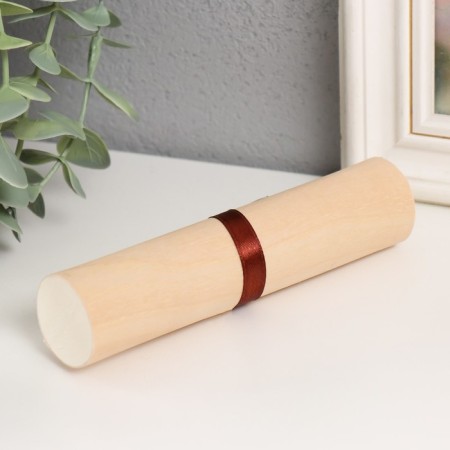 Casket wood under painting Tubus "Thin sheet" with a button 3x3x13.5 cm-2