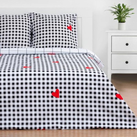 Bed linen Ethel Euro Big Love 200*217 cm, 240*220 cm, 70*70 cm -2 pcs