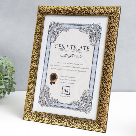 Photo frame Plastic format A4 "Golden petals of chamomile" black 34.2x25.5 cm-1