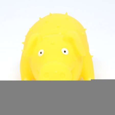 Brying toy "Funny Pig" for dogs, grunting, 19 cm, yellow-3
