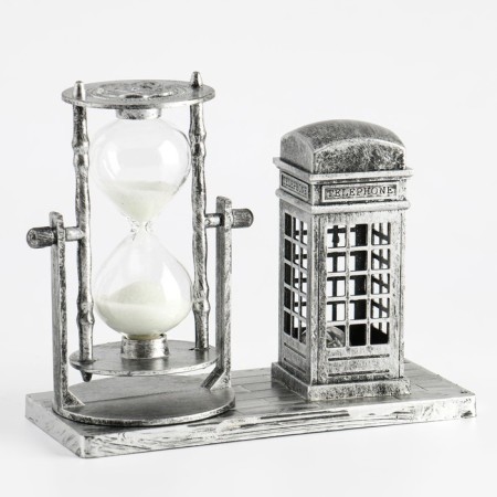 Sanding clock "Red booth", souvenir, with backlight, 15.5 x 6.5 x 12.5 cm-1