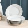 Set of plates Rococo, 6 pcs: d = 19 cm, white color, porcelain