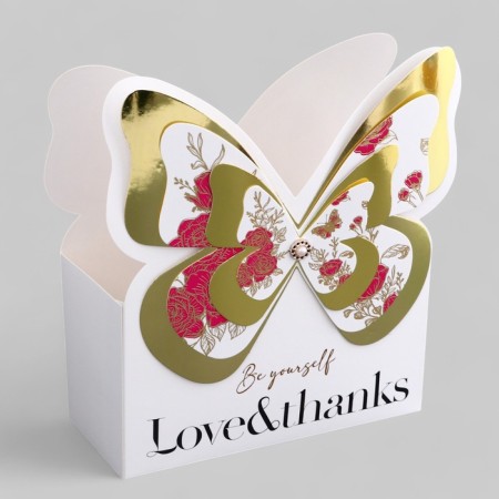 Carriage for flowers embossing white, moisture -resistant, 21.5x19cm 350g-1
