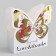 Carriage for flowers embossing white, moisture -resistant, 21.5x19cm 350g