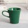 Tea couple ceramic love me, mug 100 ml, saucer 15x14 cm, white-green color