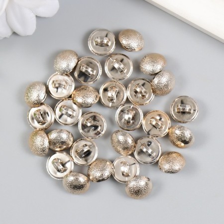 Buttons plastic for creativity on the leg "Golden Hemisphere" rough set 30 pcs 1x1 cm-2