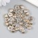Buttons plastic for creativity on the leg "Golden Hemisphere" rough set 30 pcs 1x1 cm