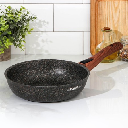 Granit Ultra Original pan, D = 24 cm, removable handle, anti -stick coating, black color