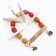 A toy for birds with a bell and mineral stone, 15 x 10 cm