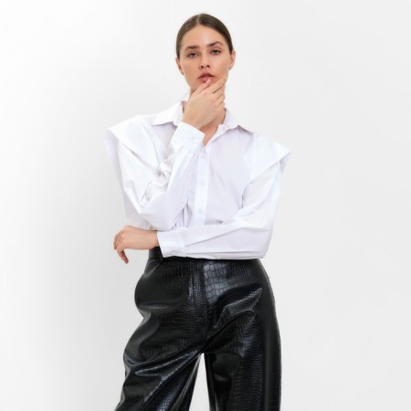 Women's pants (eco-leather) minku: Eco leather Black color, rr 44-4