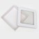 The box is folding, the lid is, with the window, white, 23 x 23 x 6.5 cm