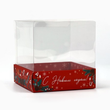 Box for confectionery "New Year moments", 10 x 10 x 10 cm, New Year-2