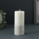 Candle-cylinder "Concrete", 6x15 cm, white