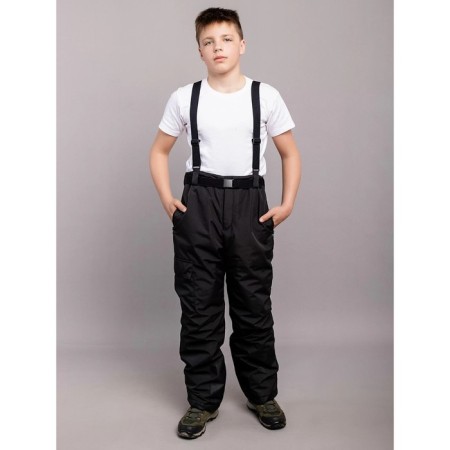 Pants for a boy, height 116 cm, black color