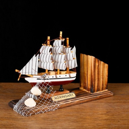 Set of desktop "Dream ship" with a stand for pens, 15 x 22 x 7 cm-1