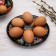 Glass stand for 6 eggs "HB", 18 x 18 cm.