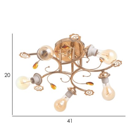 Causte "Annis" BP 5x40W E27 Gold Model: 2612360-9