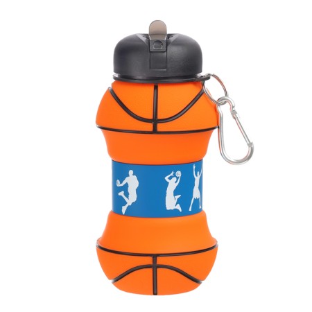 Water bottle, 550 ml, basketball ball, folding, 18 x 8.7 cm-1