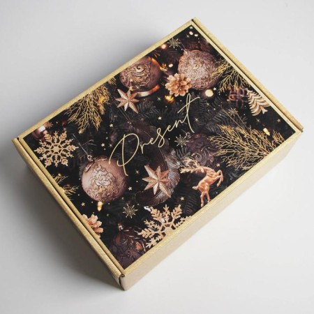 Folding box Pressent, 30.7 x 22 x 9.5 cm, New Year-5