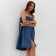 Ethel towel, col. Blue, wives. Pareo 75x150 cm, 100% polyester, 300 g/m2