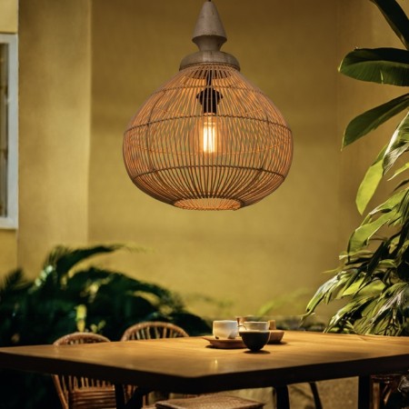Ceiling Lamp from Rotan "Dani" 1x120W, E27, 40x40x50 cm