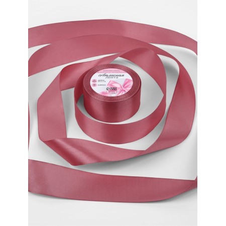 Satin tape, 40 mm × 23 ± 1 m, purple-pink color No. 170