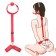 Gags with handcuffs of the oka-adjustable belts, neoprene, sling, PVC red