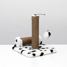 Double clawberry for kittens on a stand, jute, 30 x 28 x 32 cm, Dalmatian