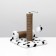 Double clawberry for kittens on a stand, jute, 30 x 28 x 32 cm, Dalmatian