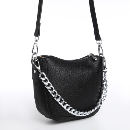 Bag Women's Cross-Bodi with a zipper, black color-1