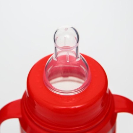 A bottle of feeding Baby Cola, 250 ml., Classic throat, 3 months, cylinder, with handles-5