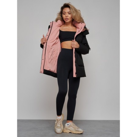 Winter jacket female, size 50, black color-17