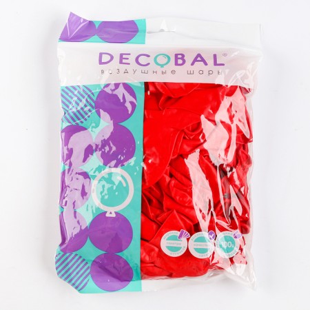 Shar Latex 11 "Heart" color is red, set of 50 pcs.-1