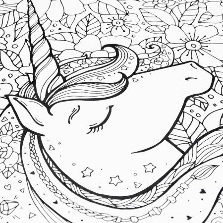 Wallpaper coloring "Unicorns", 1 sheet, 70*100 cm.-2