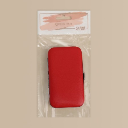 Manicure set, 7 items, in case, red color-6