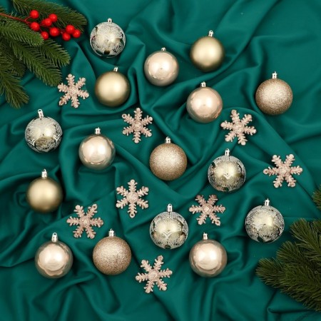 A set of jewelry plastic 40 pcs "Snow Eide dayshore" silk, D-6 cm, snowflake 6 cm,