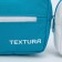 Children's belt bag Textura, 2 parts on lightning, outer pocket, long belt, blue/white color